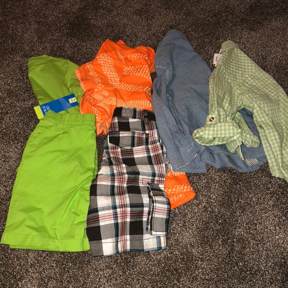 Boy’s bundle clothes. Tops , shorts, long pants 4T